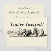 Dier Cute Kunst Eenhoorn Olifant Leeuw Dierentuin Kaart (Voorkant / Achterkant)