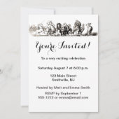 Dier Cute Kunst Eenhoorn Olifant Leeuw Dierentuin Kaart (Voorkant)