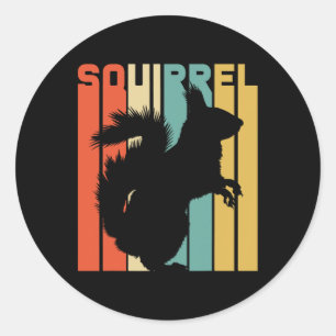 dier Dag Retro Squirrel Ronde Sticker