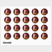 Dier - De magische konijn Ronde Sticker (Vel)