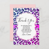 Dier, dierenprint, Luipaard, jachtluipaard dank je Kaart (Voorkant / Achterkant)