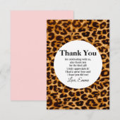 Dier, dierenprint, Luipaard, jachtluipaard dank je Kaart (Voorkant / Achterkant)