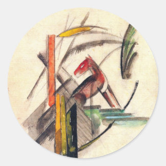Dier door Franz Marc, Vintage Expressionisme Kunst Ronde Sticker