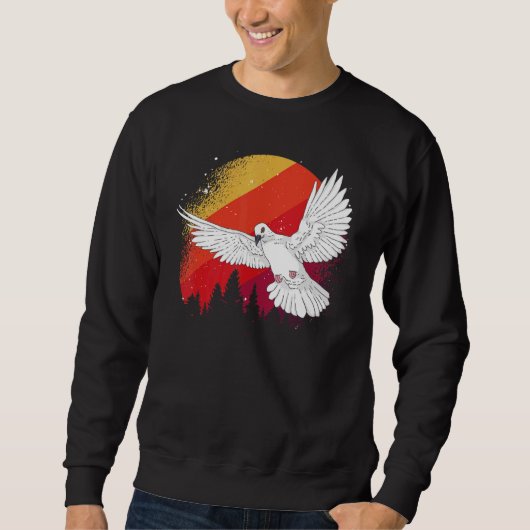 Dier Duif Duivenfokker Vogel Retro Duif Trui (Voorkant)