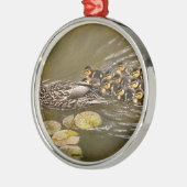Dier - Eenden - Zwemmen als een eend Metalen Ornament (Links)