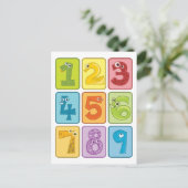 Dier en aantal briefkaart (Staand voorkant)