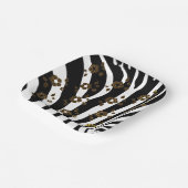 Dier- en bloemontwerp papieren bordje (Gebogen)