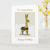 Dier, ezel. verjaardagskaart kaart (Gele Bloem)