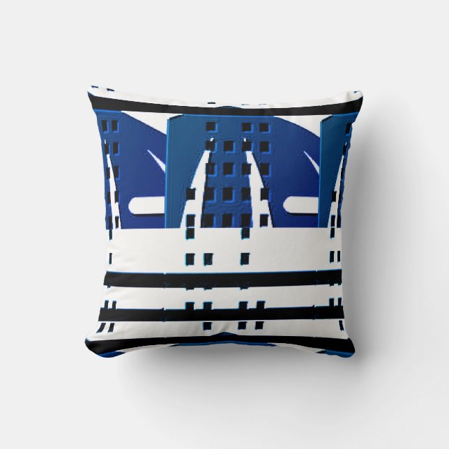 Dier Gedrukt Zebra Stripe Kussen (Voorkant)