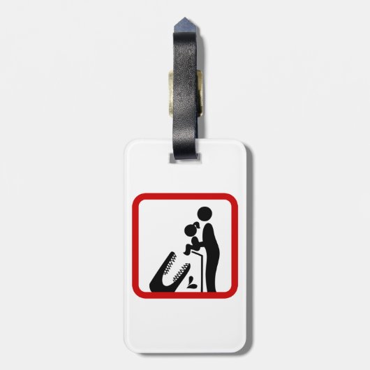 Dier geen dochter aan de Krokodilentuin. Bagagelabel (Achterkant verticaal)