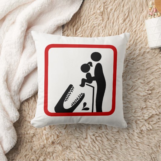 Dier geen dochter aan de Krokodilentuin. Kussen (Deken)