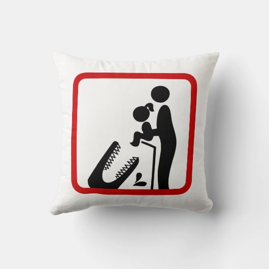 Dier geen dochter aan de Krokodilentuin. Kussen (Achterkant)