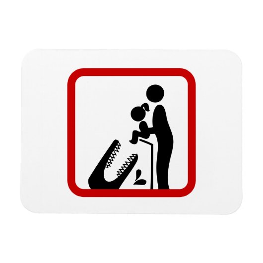 Dier geen dochter aan de Krokodilentuin. Magneet (Horizontaal)