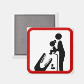 Dier geen dochter aan de Krokodilentuin. Magneet (Voorkant / Achterkant)