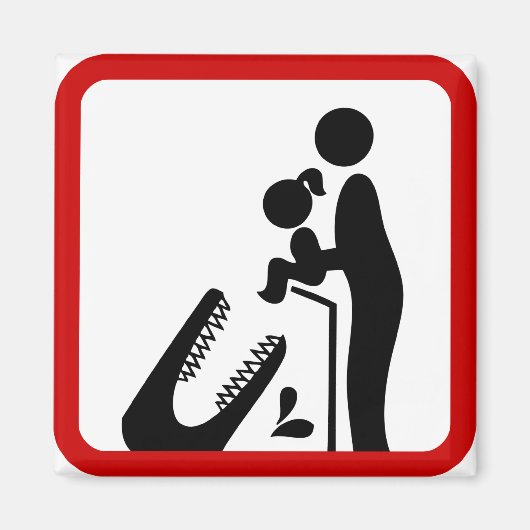 Dier geen dochter aan de Krokodilentuin. Magneet (Voorkant)