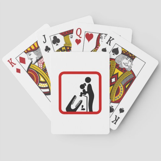 Dier geen dochter aan de Krokodilentuin. Speelkaarten (Achterkant)