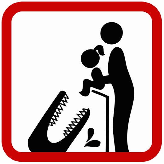 Dier geen dochter aan de Krokodilentuin. Staand Fotobeeldje (Voorkant)