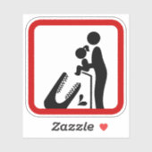Dier geen dochter aan de Krokodilentuin. Sticker (Vel)