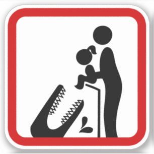 Dier geen dochter aan de Krokodilentuin. Sticker