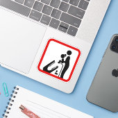 Dier geen dochter aan de Krokodilentuin. Sticker (Laptop met iPhone)