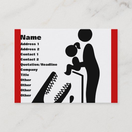 Dier geen dochter aan de Krokodilentuin. Visitekaartje (Voorkant)