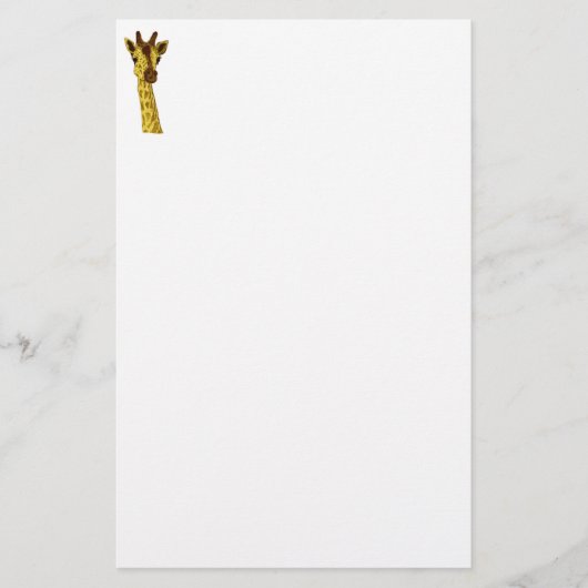 Dier - Giraffe (zonder achtergrond) Briefpapier (Voorkant)