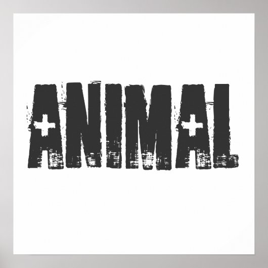 Dier - Gym Bodybuilding Fitness Poster (Voorkant)