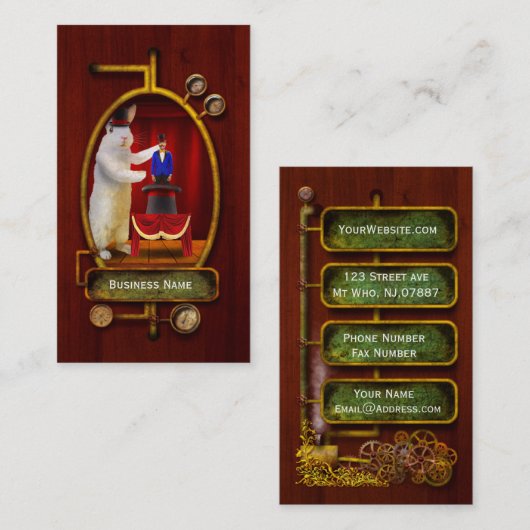 Dier - Het magische konijn Visitekaartje (Voorkant / Achterkant)