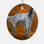 Dier - Hond - De Engelse Setter Keramisch Ornament (Links)