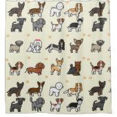 Dier Hondenliefhebber Puppy Fun Douchegordijn (Voorkant)