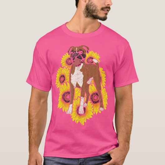 Dier Huisdier Boxer Lover Hondeneigenaar Hippie Zo T-shirt (Voorkant)