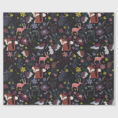 Dier in de bossen herten vos egel collectie cadeaupapier (Vlak)