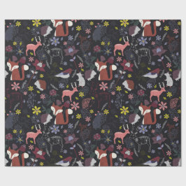 Dier in de bossen herten vos egel collectie cadeaupapier