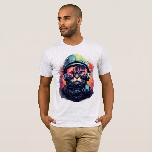 Dier in de ruimte Cat 1 T-shirt (Voorkant volledig)