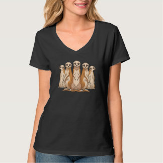 Dier in dierentuin Schattige stokstaartjes Afrika T-shirt