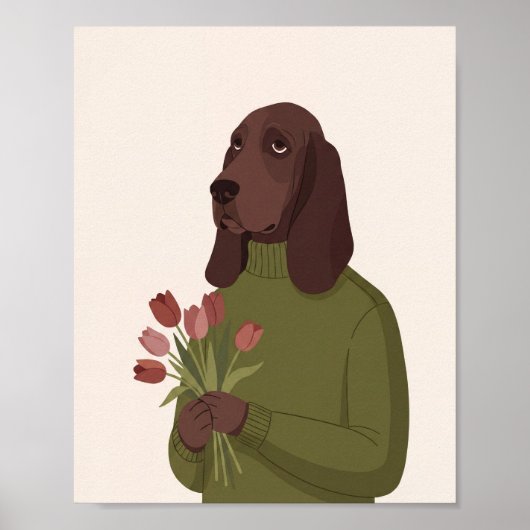 Dier in Trui Kunst Nr. 8 Poster (Voorkant)