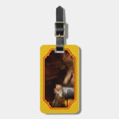 Dier - Kat - Emmer vol plezier Bagagelabel (Voorkant verticaal)
