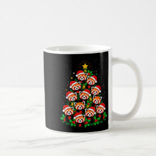 Dier Kerstboom Kerstman Hoed Rode Panda Kerstmis Koffiemok