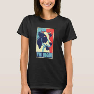 Dier Kip Varken Koe Ja Vegan Vegetarisch Retro T-shirt