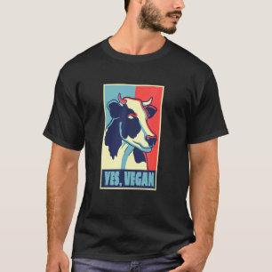 Dier Kip Varken Koe Ja Veganistisch Vegetarisch Re T-shirt