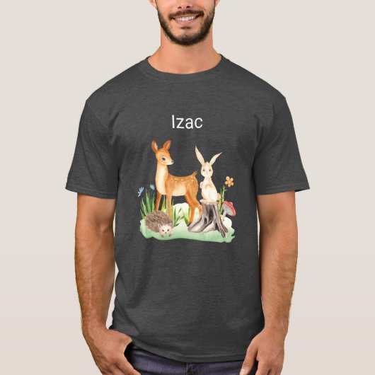 Dier konijn egel Izac grappig T-shirt (Voorkant)