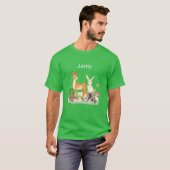 Dier konijn egel Jamy vintage T-shirt (Voorkant volledig)