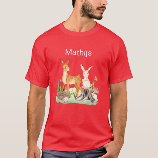 Dier konijn egel Mathijs grappig T-shirt (Voorkant)
