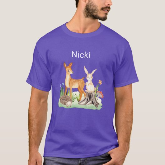 Dier konijn egel Nicki grappig T-shirt (Voorkant)