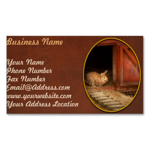 Dier - Konijn - Eieren maken voor Pasen Magnetisch Visitekaartje