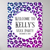 Dier, Leopard, cheetah welkomstbord Poster (Voorkant)