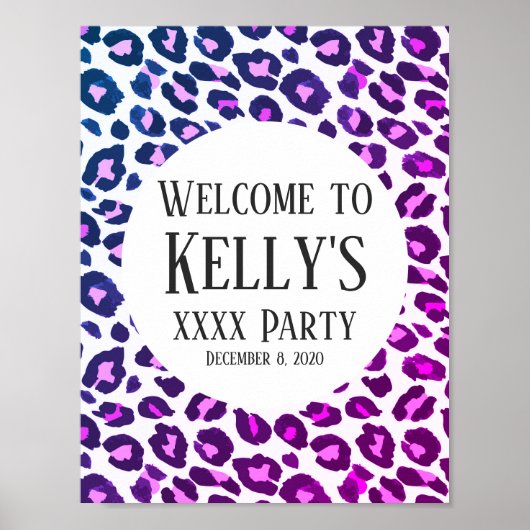 Dier, Leopard, cheetah welkomstbord Poster (Voorkant)