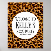 Dier, Leopard, cheetah welkomstbord Poster (Voorkant)