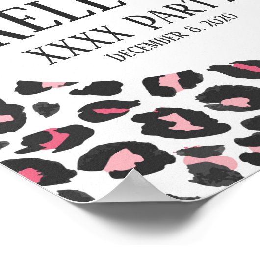 Dier, Leopard, cheetah welkomstbord Poster (Hoek)