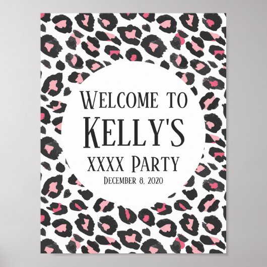 Dier, Leopard, cheetah welkomstbord Poster (Voorkant)